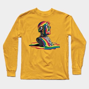 Sad Robot Long Sleeve T-Shirt